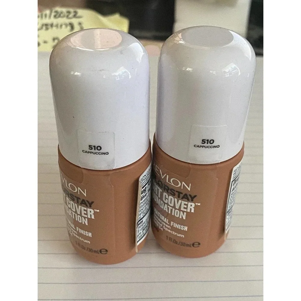 Bundle of 2! New Revlon COLORSTAY Light Cover Foundation #510 Cappuccino